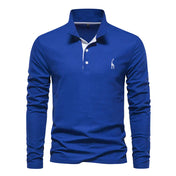 Shane Long Sleeve Polo Shirt for Men | Comfortable Casual Wear with Sophisticated Embroidery 5