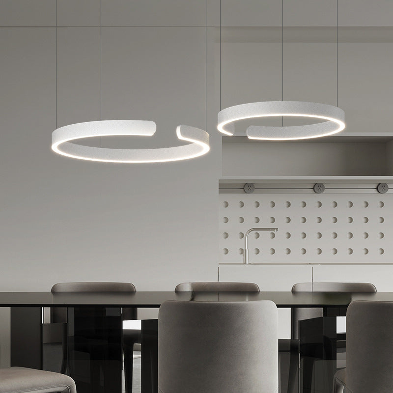 Sleek Circle Pendant Lighting for Kitchen Island and Modern Spaces - Adjustable LED Design 2