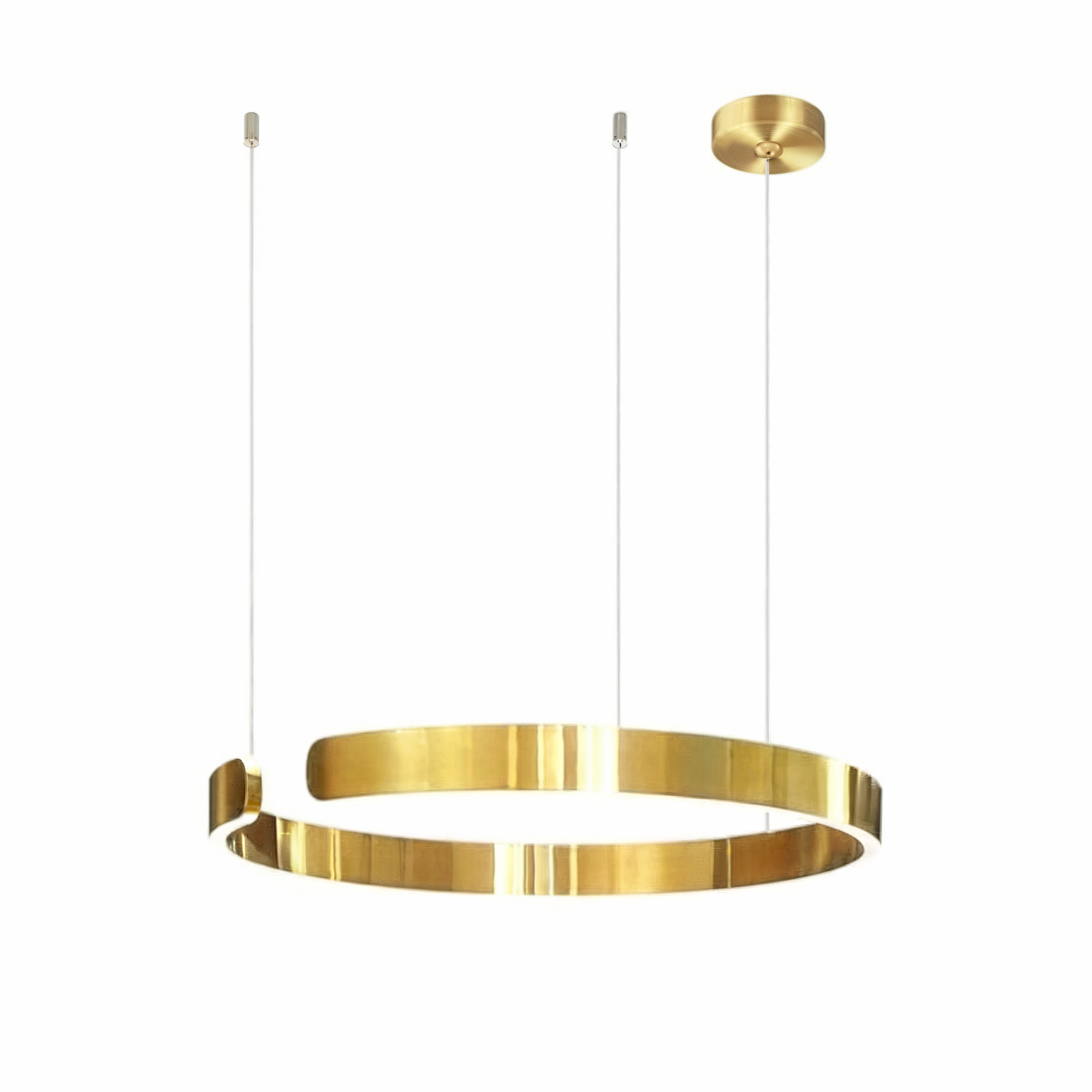 Sleek Circle Pendant Lighting for Kitchen Island and Modern Spaces - Adjustable LED Design 8