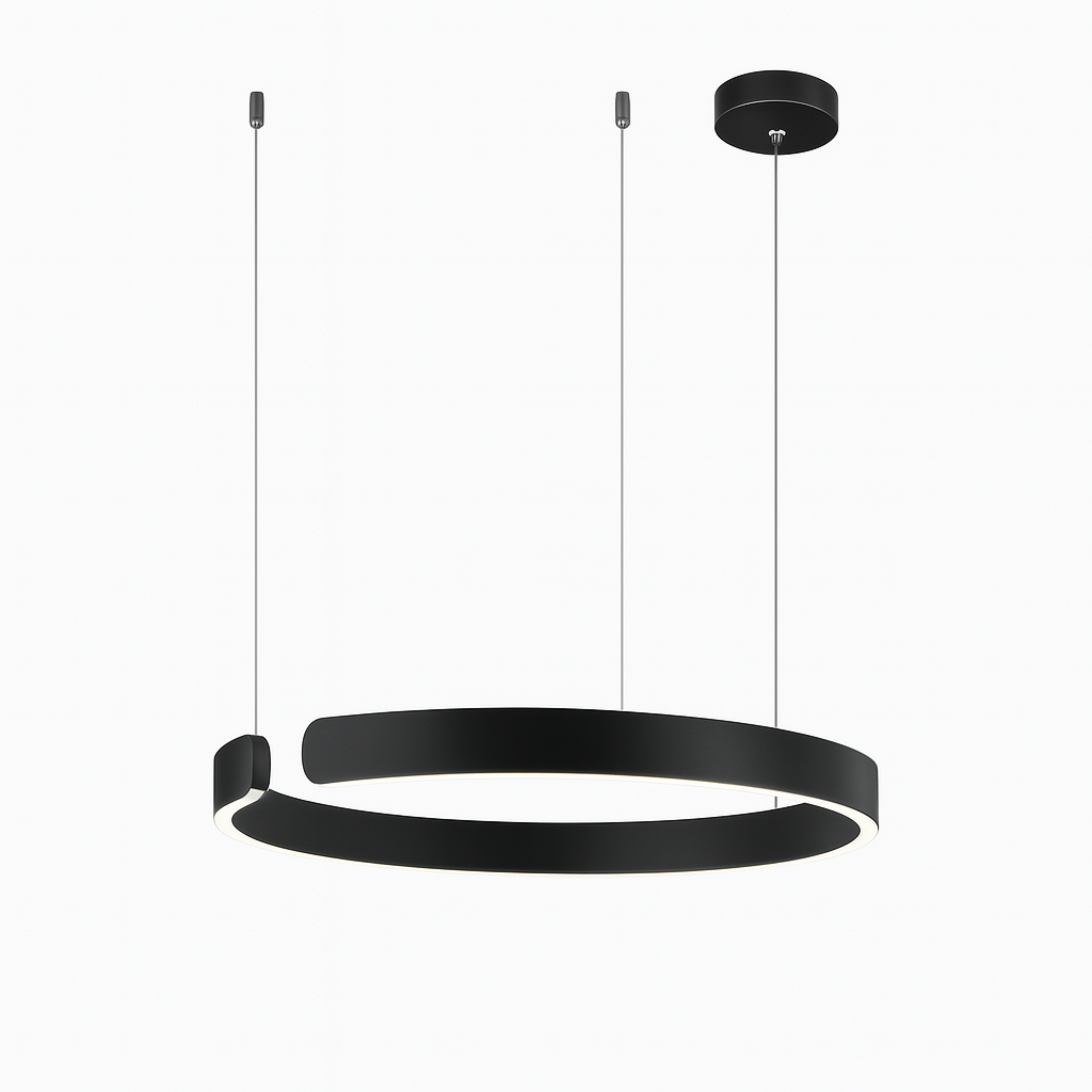 Sleek Circle Pendant Lighting for Kitchen Island and Modern Spaces - Adjustable LED Design 9