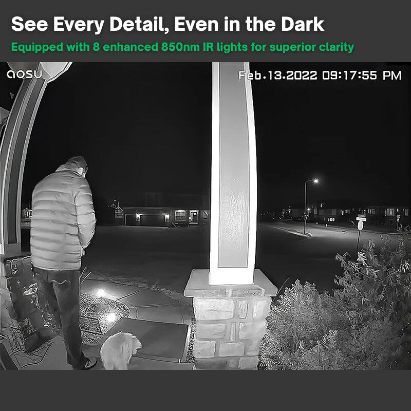 Smart Wireless Video Doorbell Camera with HD 1080p | No Monthly Fees 2