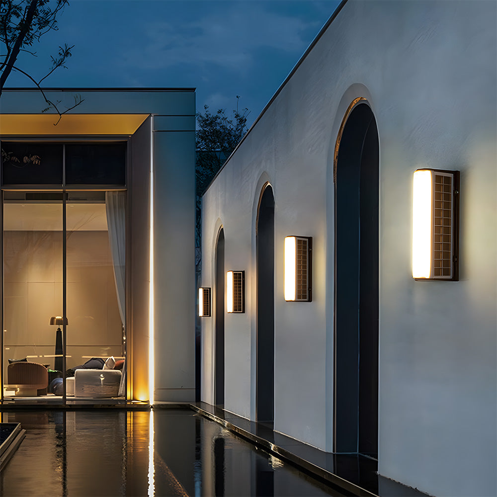 Solar Wall Lights Outdoor | Waterproof Garden Wall Light | Energy-Saving Exterior Wall Lights | Automatic LED Light Fixture | Durable Outdoor Lighting - Zardee 1