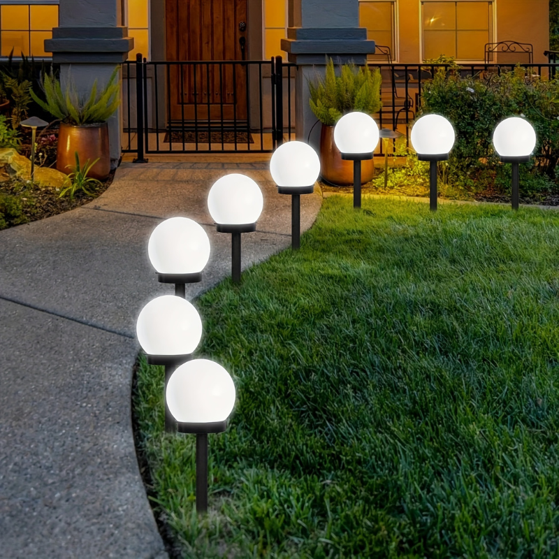 Spherical Solar Pathway Lights | Waterproof Garden Path Lights | LED Outdoor Lighting | Automatic Solar Charging | Modern Globe Light - Zardee-2