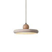 Travertine and Wood Scandinavian Pendant Light for Kitchen and Dining 0