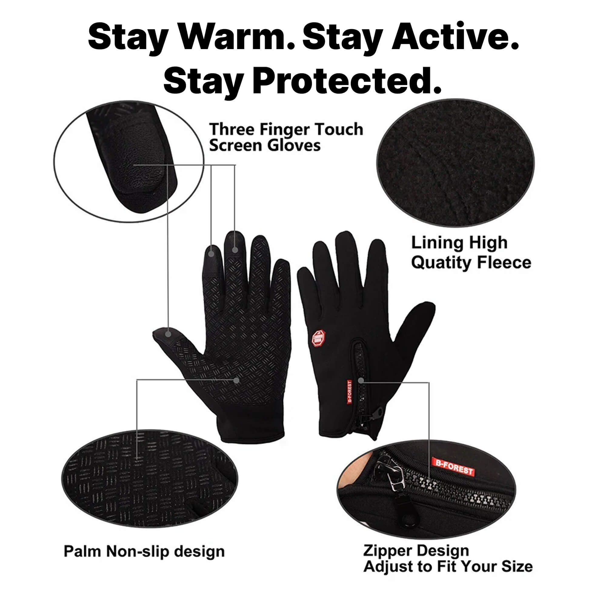 USB Heated Waterproof Winter Gloves for Men | Thermal Winter Gear with Touchscreen Fingertips 6
