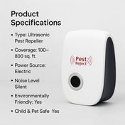 Ultrasonic Pest Repeller for Gardens | Effective Squirrel Deterrent Device, Safe for Pets and Children 5
