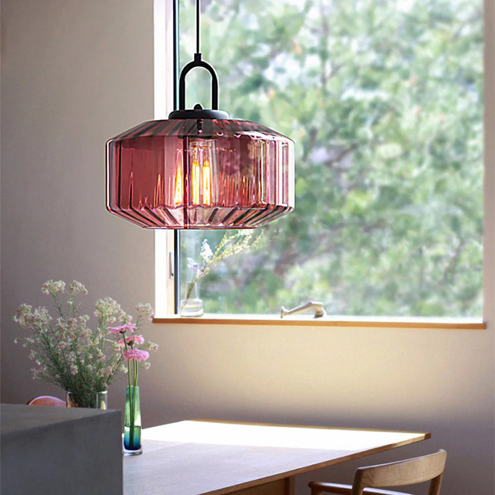 Vintage Glass Pendant Light | Kitchen Pendant Lighting Fixture | Adjustable Pendant Lamp | Nordic Style Ceiling Light | Cozy Home Pendant - Zardee 2