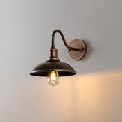 Rustic Outdoor Wall Lamp | Antique Brass Outdoor Light Fixtures | Waterproof Outside Lights | Vintage Bowl-Shaped Lantern | IP65 Rated Outdoor Lamp - Zardee-1