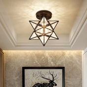 Vintage Star Shape Ceiling Light | Elegant Ceiling Light Fixture | Warm Light Projection Lamp | Unique Home Lighting | Classic Ceiling Lamp - Zardee 5