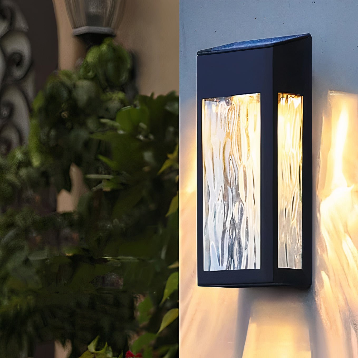 Solar Wall Lamp Outdoor | Eco-Friendly Solar Garden Lights | Weatherproof Outdoor Lighting | Modern Solar Fixture | Sustainable Garden Lantern - Zardee-1