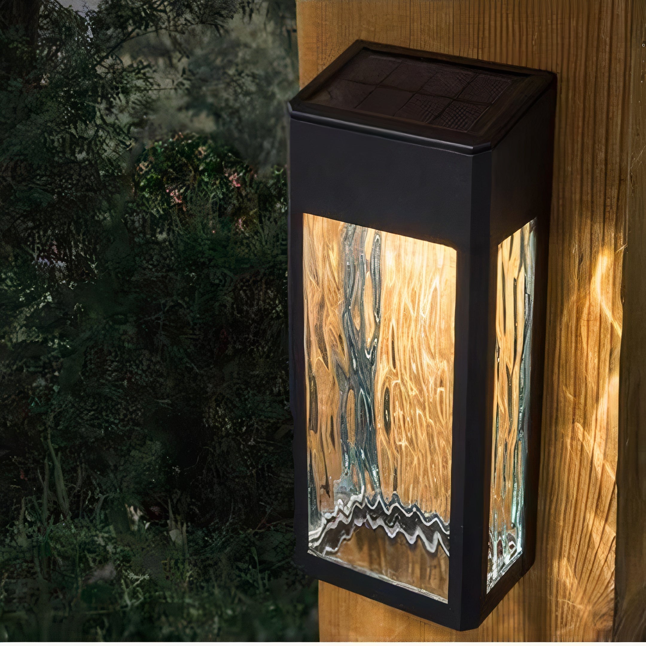 Solar Wall Lamp Outdoor | Eco-Friendly Solar Garden Lights | Weatherproof Outdoor Lighting | Modern Solar Fixture | Sustainable Garden Lantern - Zardee-3